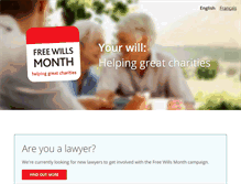 Tablet Screenshot of freewillsmonth.ca